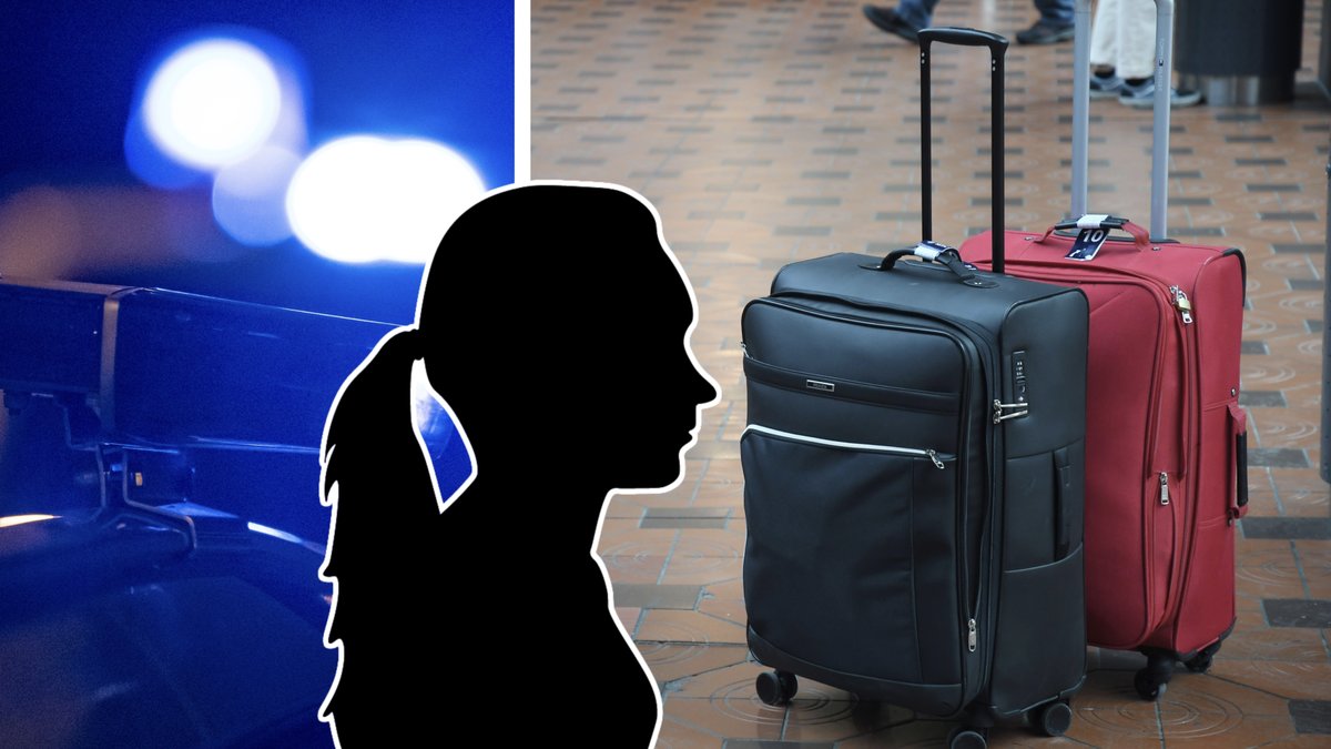 Kvinnans kvarlevor hittades i två resväskor.